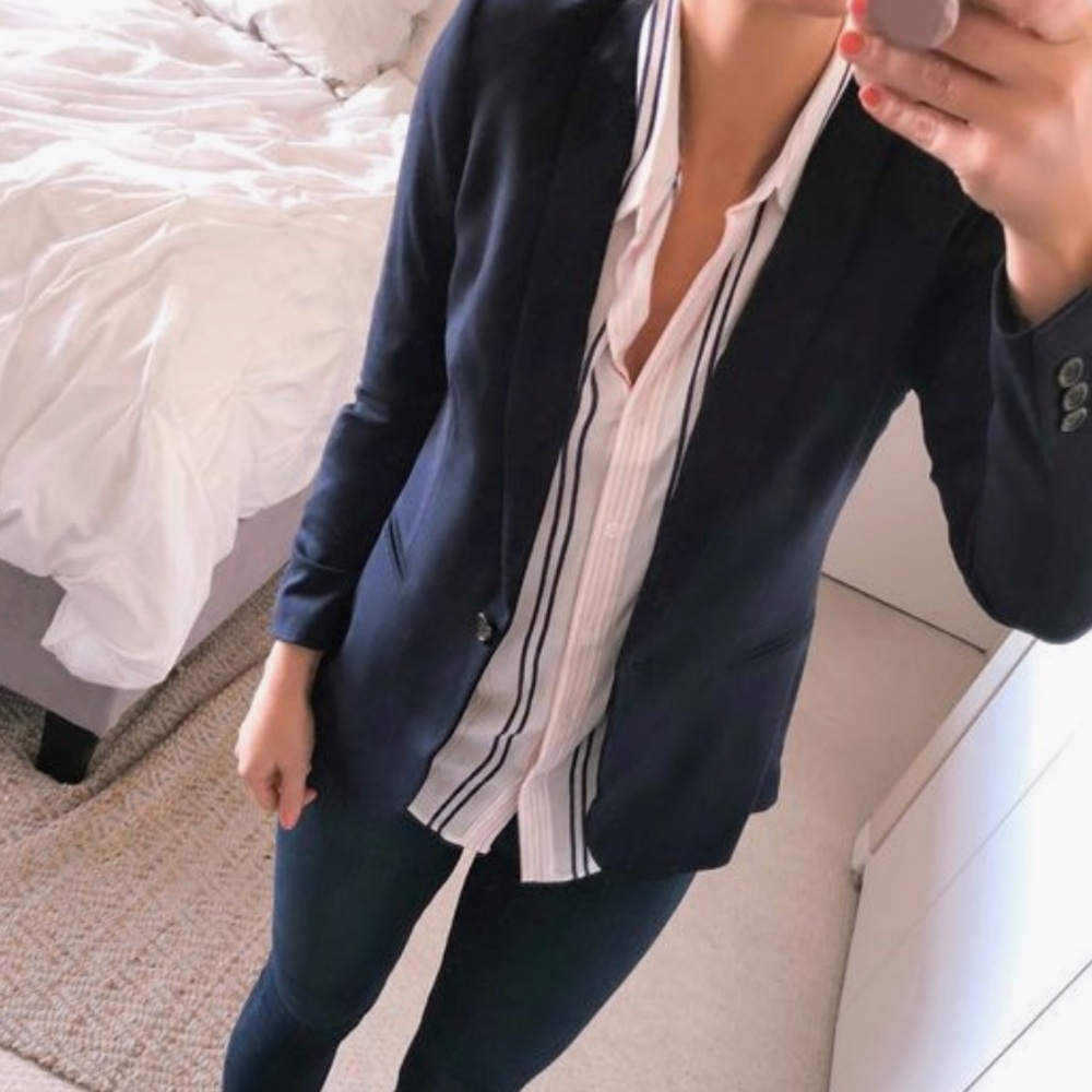 ICO Navy Blazer. Never Worn. Size 00P. Fits like 0